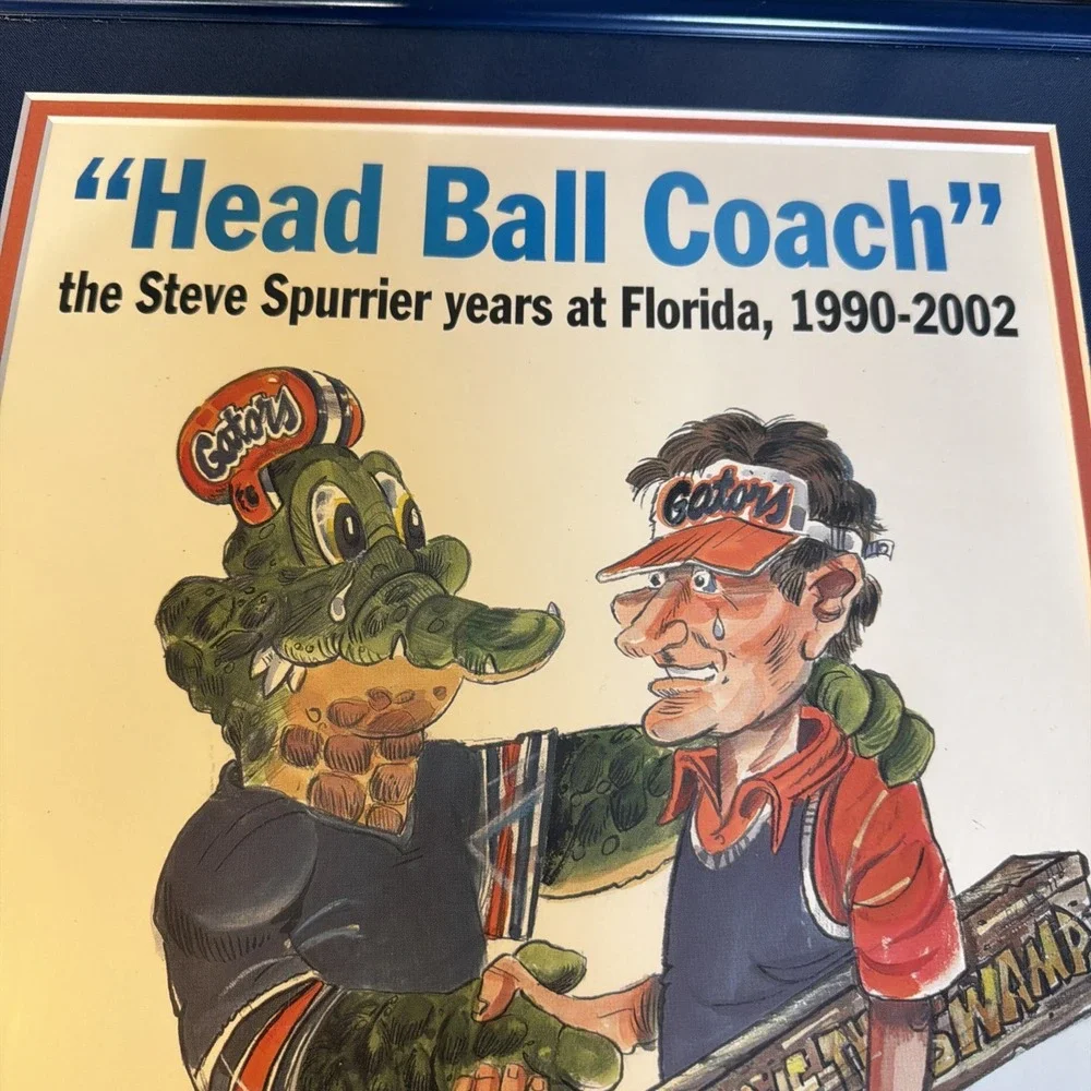 Cal Warlick Steve Spurrier Head Ball Coach Florida Gators Framed Print 2002